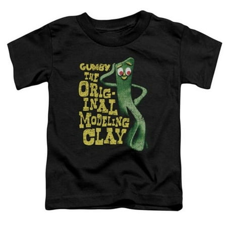 Trevco Gumby-So Punny Short Sleeve Toddler Tee- Black - Large 4T