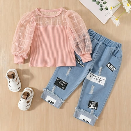 Cathalem Girl Outfits Toddler Kids Baby Girls Tulle Puff Sleeve Ribbed T Shirt Tops Hole Crop Clothes for 1 Year Old Girl Childrenscostume Pink 1 Year
Cathalem Girl Outfits Toddler Kids Baby Girls Tulle Puff Sleeve Ribbed T Shirt Tops Hole Crop Clothes for 1 Year Old Girl Childrenscostume Pink 1 Year