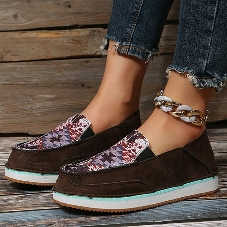Aayomet Women Dress Shoes Casual Leisure Women s Four Seasons Print Non Slip Flat Round Toe Breathable Slip On Lazy Cloth Shoes Brown 9
Aayomet Women Dress Shoes Casual Leisure Women s Four Seasons Print Non Slip Flat Round Toe Breathable Slip On Lazy Cloth Shoes Brown 9