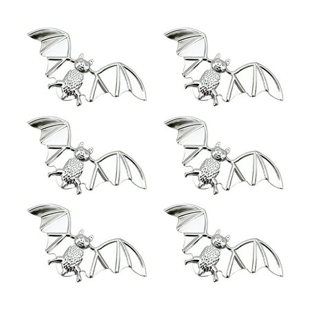 Farfi 6Pcs/Set Exquisite Napkin Ring Creative Alloy All Match Bat Shape Napkin Holder for Home (Silver)
Farfi 6Pcs/Set Exquisite Napkin Ring Creative Alloy All Match Bat Shape Napkin Holder for Home (Silver)