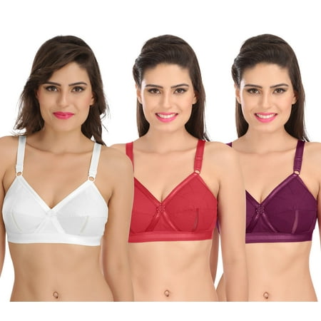Ossirrio Women Everyday Comfort Full Cup Bra Non Wired Plus Size Cotton Bra Pack of 3
Ossirrio Women Everyday Comfort Full Cup Bra Non Wired Plus Size Cotton Bra Pack of 3