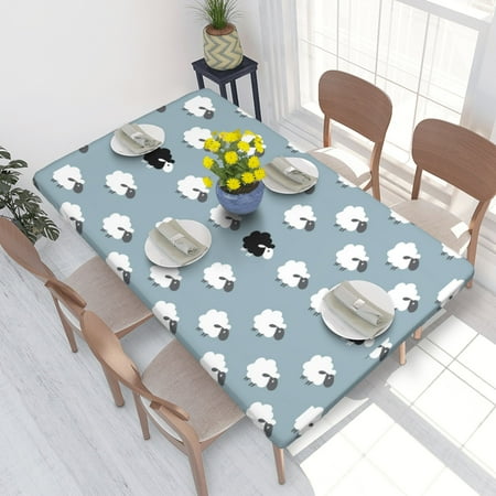 Home Deluxe Tablecloth White Black Cartoon Sheep Pattern (2) Waterproof Elastic Rim Edged Table Cover- For Christmas Parties And Picnics 4ft
Home Deluxe Tablecloth White Black Cartoon Sheep Pattern (2) Waterproof Elastic Rim Edged Table Cover- For Christmas Parties And Picnics 4ft