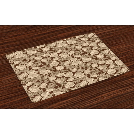 Flower Placemats Set of 4 Blooming Romantic Rose Bouquet Expressing Love Vintage Valentine s Day Pattern Washable Fabric Place Mats for Dining Room Kitchen Table Decor Brown Beige by Ambesonne
Flower Placemats Set of 4 Blooming Romantic Rose Bouquet Expressing Love Vintage Valentine s Day Pattern Washable Fabric Place Mats for Dining Room Kitchen Table Decor Brown Beige by Ambesonne