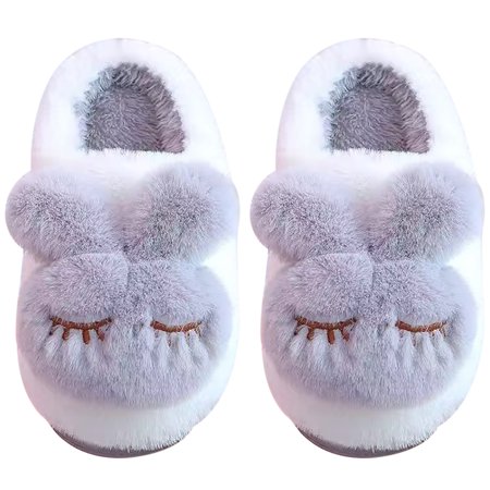Uposao Winter Warm Furry Bunny Slippers Cute Cosy Fluffy Indoor Household Cotton Shoes White Grey for Size 24/25
Uposao Winter Warm Furry Bunny Slippers Cute Cosy Fluffy Indoor Household Cotton Shoes White Grey for Size 24/25