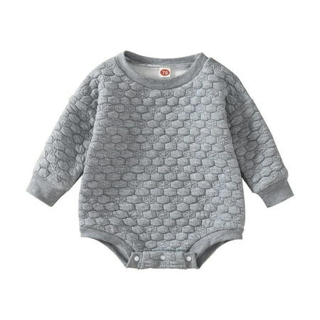Infant Boys Girls Solid Color Long Sleeve Pullover Romper Newborn Sweatshirt Bodysuits Fashion Clothes
Infant Boys Girls Solid Color Long Sleeve Pullover Romper Newborn Sweatshirt Bodysuits Fashion Clothes