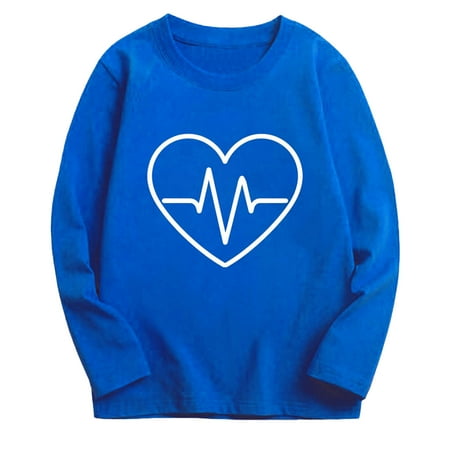 Girls Tops Boys Electrocardiogram Heart Pattern Print Long Sleeve Crewneck T Shirt Baby Boy Clothes Blue 18 Months-24 Months
Girls Tops Boys Electrocardiogram Heart Pattern Print Long Sleeve Crewneck T Shirt Baby Boy Clothes Blue 18 Months-24 Months