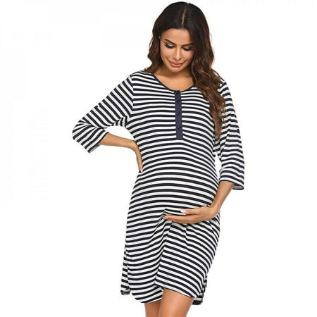 Final Clear Out! Women s Maternity Dress Sleep Nightshirt V-neck Button Collar Nightdress Breastfeeding Sleepwear
Final Clear Out! Women s Maternity Dress Sleep Nightshirt V-neck Button Collar Nightdress Breastfeeding Sleepwear