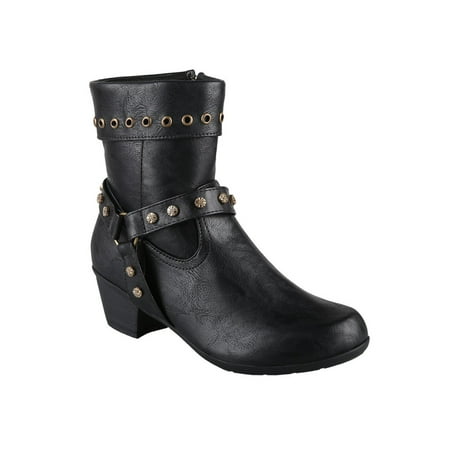 Difumos Women Block Heels Bootie Casual Ankle Booties Side Zip Winter Boots Walking Breathable Boot Strap Comfort Black 5.5
Difumos Women Block Heels Bootie Casual Ankle Booties Side Zip Winter Boots Walking Breathable Boot Strap Comfort Black 5.5