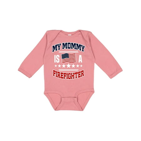 Inktastic Firefighter Mommy Childs Gift Baby Boy or Baby Girl Long Sleeve Bodysuit