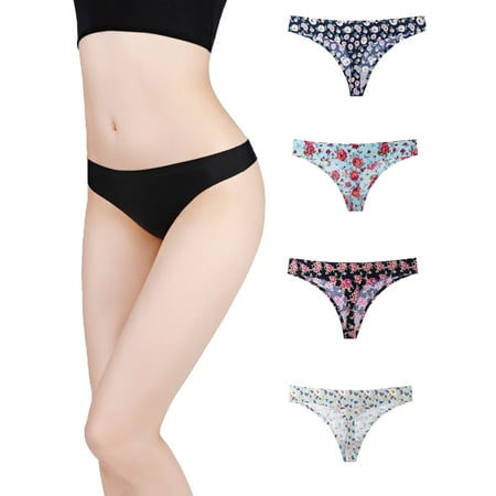 Luxtrada No Show Panties Seamless Thong Panties for Women Seamless Breathable Underwear Invisible Hipster Thongs 4 Pack L
Luxtrada No Show Panties Seamless Thong Panties for Women Seamless Breathable Underwear Invisible Hipster Thongs 4 Pack L