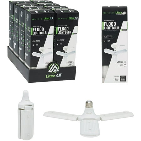 Promier Products Inc LitezAll Triple Fold-Out LED Floodlight Light Bulb (Pack of 8)
Promier Products Inc LitezAll Triple Fold-Out LED Floodlight Light Bulb (Pack of 8)