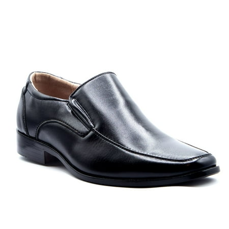 Men s 31334 Classic Almond Toe Slip On Smooth Dress Shoes Loafers Black Sz 9.5