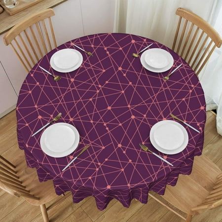 Tablecloth Line Pattern Table Cloth For Circular Tables Waterproof Resistant Picnic Table Covers For Kitchen Dining/Party
Tablecloth Line Pattern Table Cloth For Circular Tables Waterproof Resistant Picnic Table Covers For Kitchen Dining/Party