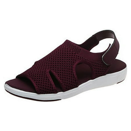 Women Sandals Sport Mesh Breathable Open Toe Hiking Sandals Comfortable Walking Shoes Wine Red
Women Sandals Sport Mesh Breathable Open Toe Hiking Sandals Comfortable Walking Shoes Wine Red