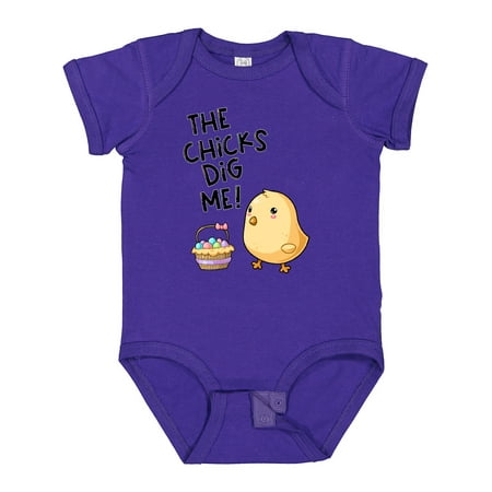 Inktastic The Chicks Dig Me Easter Baby Chick with Basket and Eggs Gift Baby Boy or Baby Girl Bodysuit
Inktastic The Chicks Dig Me Easter Baby Chick with Basket and Eggs Gift Baby Boy or Baby Girl Bodysuit