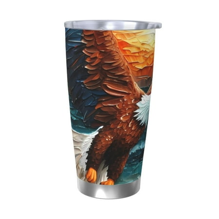 KLL Textured Bald Eagle Print 40oz Stainless Steel Insulated Car Cup with Spillproof Lid - Keep Your Drink Hot or Cold on the Go-Without Straw
KLL Textured Bald Eagle Print 40oz Stainless Steel Insulated Car Cup with Spillproof Lid - Keep Your Drink Hot or Cold on the Go-Without Straw