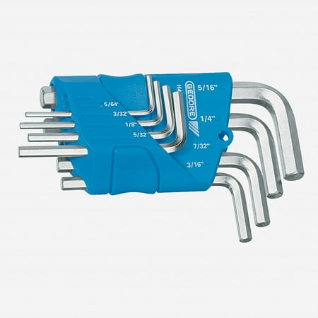 Gedore H 42-88 A Hexagon Allen key set in holder 8 pcs 5/64-5/16AF