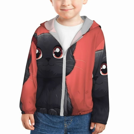 Gaeub Cute Black Kitten Cartoon Print Athletic Sun Protection Hoodie for Kids Long Sleeve Outdoor UV Shirt Running Fishing Top for Boys Girls-2 Years
Gaeub Cute Black Kitten Cartoon Print Athletic Sun Protection Hoodie for Kids Long Sleeve Outdoor UV Shirt Running Fishing Top for Boys Girls-2 Years