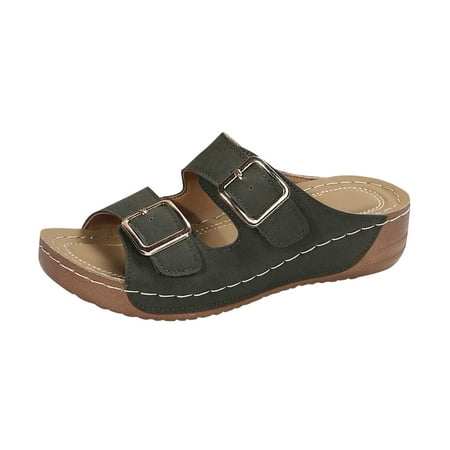 Krdevn Women s Summer Fashion Open Toe Slippers Platform One Line Buckle Beach Sandals Green 6.5
Krdevn Women s Summer Fashion Open Toe Slippers Platform One Line Buckle Beach Sandals Green 6.5