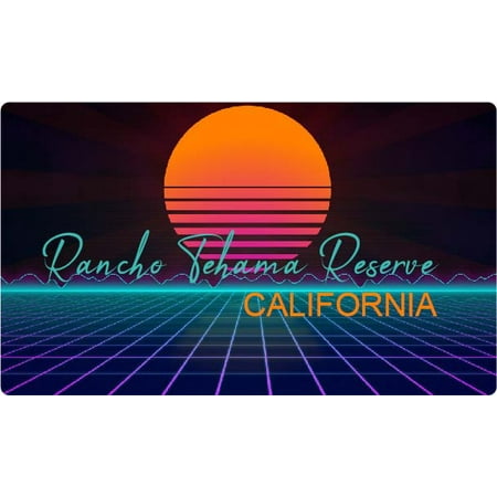 Rancho Tehama Reserve California 4 X 2.25-Inch Fridge Magnet Retro Neon Design