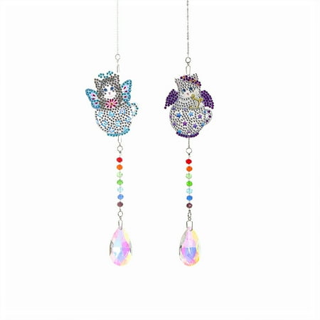 2 Pack Diamond Painting DIY Window Ornament Crystal Chandelier Wind Chime Pendant for Home Garden
2 Pack Diamond Painting DIY Window Ornament Crystal Chandelier Wind Chime Pendant for Home Garden