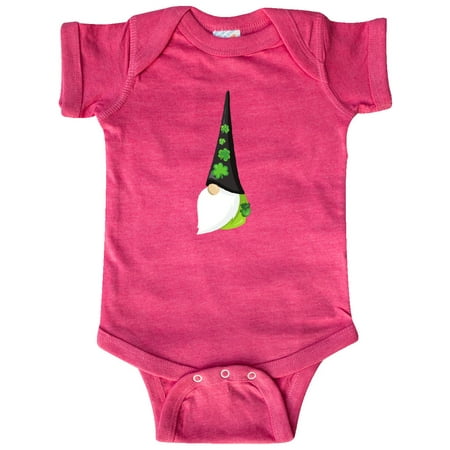 Inktastic Saint Patrick s Day Gnome Gnome With Black Hat Gift Baby Boy or Baby Girl Bodysuit
