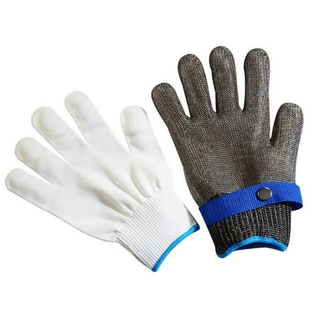 Stainless Steel Gloves Cut Resistant Hand Protector Steel Wire Gloves XS-3XL S7B6
