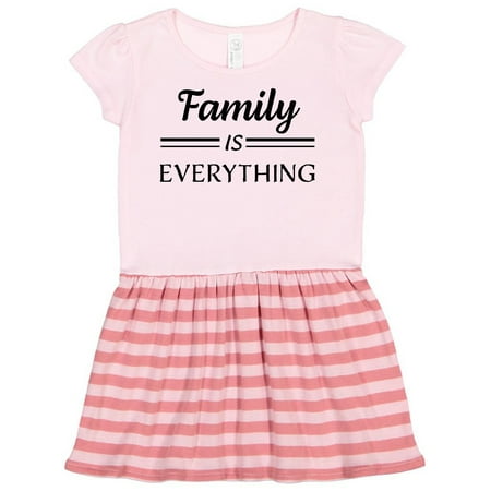 Inktastic Family Is Everything in Black Text Gift Toddler Girl Dress