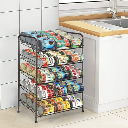 5 Tier Can Storage Dispensers Rack Holder Can Rack Storage Holds to 60 Cans