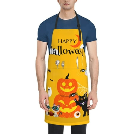 Tebeau Happy Halloween1 Print Waterproof Cooking Aprons Adjustable Bib Soft Chef Apron with 2 Pockets for Men Women
Tebeau Happy Halloween1 Print Waterproof Cooking Aprons Adjustable Bib Soft Chef Apron with 2 Pockets for Men Women