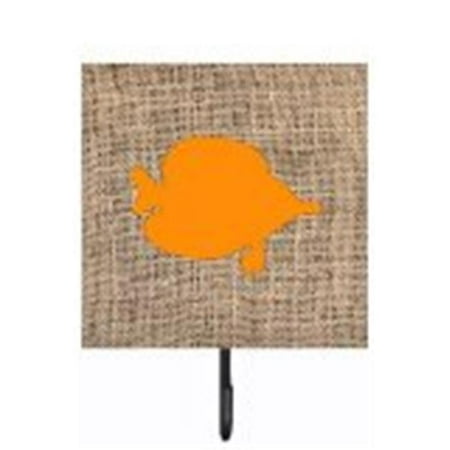 Carolines Treasures BB1023-BL-OR-SH4 Tang Fish Burlap And Orange Leash Or Key Holder