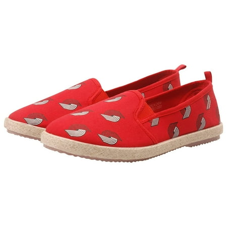FOCO Women s NBA Portland Trail Blazers Espadrille Canvas Shoe