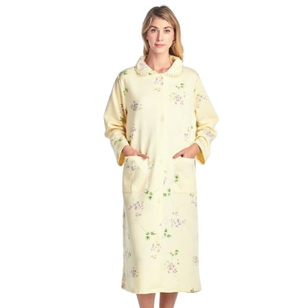 Casual Nights Women s Long Quilted Robe House Dress