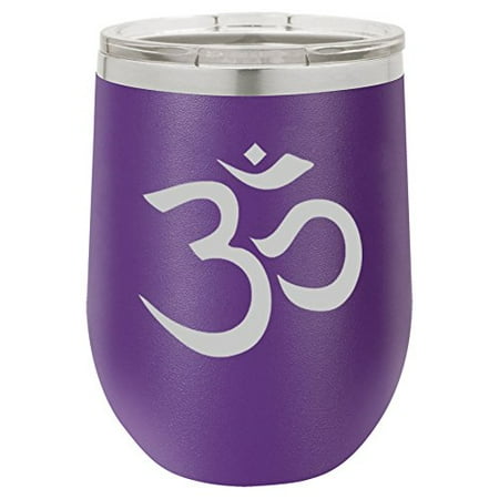 12 oz Double Wall Vacuum Insulated Stainless Steel Stemless Wine Tumbler Glass Coffee Travel Mug With Lid Yoga Symbol (Purple)
12 oz Double Wall Vacuum Insulated Stainless Steel Stemless Wine Tumbler Glass Coffee Travel Mug With Lid Yoga Symbol (Purple)