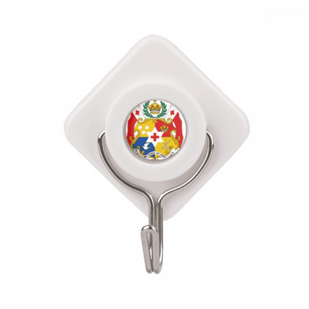 Tonga Oceania National Emblem Adhesive Wall Hooks Hanging Self Sticky