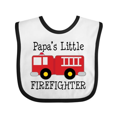 Inktastic Papa s Little Firefighter Gift Baby Boy Bib