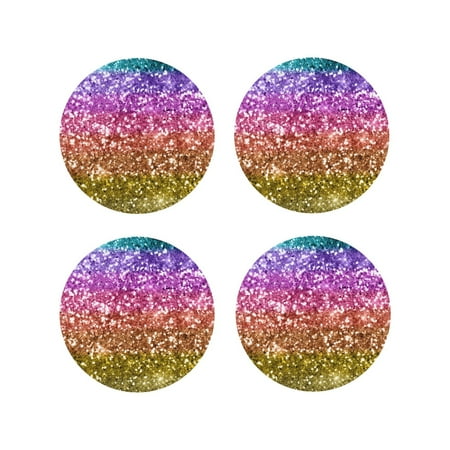 Leather Coasters Set of 4 - Glitter Rainbow PrintB Lightweight Non-Slip Drink Coasters for Desk Anti-Scalding Desk Cup Coasters for Office Table Decor Round Shape
Leather Coasters Set of 4 - Glitter Rainbow PrintB Lightweight Non-Slip Drink Coasters for Desk Anti-Scalding Desk Cup Coasters for Office Table Decor Round Shape