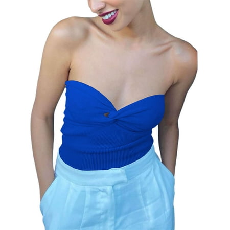 BrilliantMe Women Twist Front Knit Tube Top Sleeveless Backless Crop Tops Bustier Corset Top Club Streetwear
BrilliantMe Women Twist Front Knit Tube Top Sleeveless Backless Crop Tops Bustier Corset Top Club Streetwear