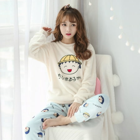 Ladies Pyjama Women Winter Flannel Pajama Set Fleece Pajamas Sleepwear Thick Warm Velvet Female Homewear Suit Cute Sweet Pijama
Ladies Pyjama Women Winter Flannel Pajama Set Fleece Pajamas Sleepwear Thick Warm Velvet Female Homewear Suit Cute Sweet Pijama