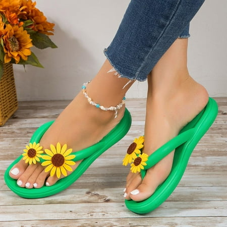 PEASKJP Womens Orthopedic Flip Flops Anti-Slip Sandals Breathable Sandals Flip Flops Thong Sandals Green 7
PEASKJP Womens Orthopedic Flip Flops Anti-Slip Sandals Breathable Sandals Flip Flops Thong Sandals Green 7