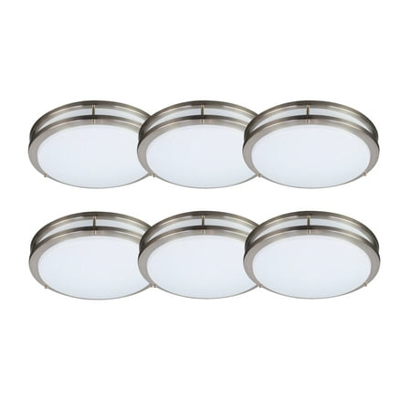 ENERGETIC 16 LED Ceiling Light Dimmable Modern Flush Mount Brushed Nickel 3 Color Temperature ENERGY STAR 6Pack
ENERGETIC 16 LED Ceiling Light Dimmable Modern Flush Mount Brushed Nickel 3 Color Temperature ENERGY STAR 6Pack