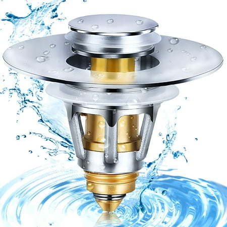 COOSERRY Bathroom Sink Stopper Universal Basin Pop Up Drain Stopper Kitchen Sink Drain Stopper Anti Clogging Sink Drain Filter with Hair Catcher Silver
COOSERRY Bathroom Sink Stopper Universal Basin Pop Up Drain Stopper Kitchen Sink Drain Stopper Anti Clogging Sink Drain Filter with Hair Catcher Silver
