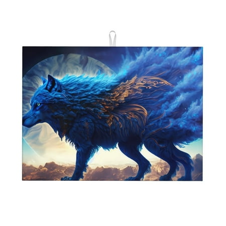 Jgfou Moonlit Blue Wolf Print Dish Drying Mat Large Dish Drying Mats for Kitchen Counter Easy Clean Dish Mat Kitchen Drying Mat 18 x24
Jgfou Moonlit Blue Wolf Print Dish Drying Mat Large Dish Drying Mats for Kitchen Counter Easy Clean Dish Mat Kitchen Drying Mat 18 x24