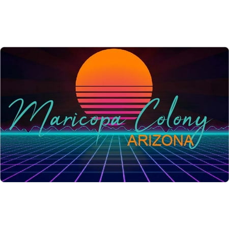 Maricopa Colony Arizona 4 X 2.25-Inch Fridge Magnet Retro Neon Design