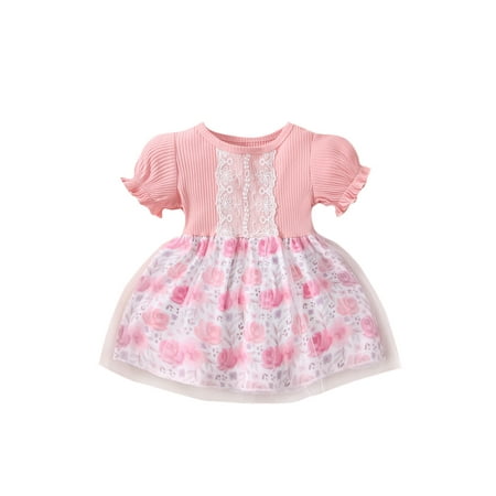 Calsunbaby Baby Girls Sweet Style Princess Dress Toddlers Floral Print Puff Short Sleeve Lace Splicing Round Collar Mesh Skirt
Calsunbaby Baby Girls Sweet Style Princess Dress Toddlers Floral Print Puff Short Sleeve Lace Splicing Round Collar Mesh Skirt