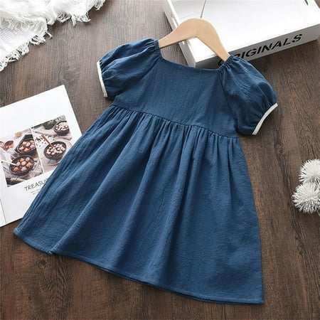 dmqupv Fall Dress for Baby Girl 6 Months Toddler Kids Baby Girls Solid Linen Dress With Bow Short Sleeve A for Toddler Girl Blue 1-2 Years
dmqupv Fall Dress for Baby Girl 6 Months Toddler Kids Baby Girls Solid Linen Dress With Bow Short Sleeve A for Toddler Girl Blue 1-2 Years
