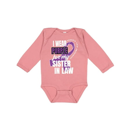 Inktastic Chronic Pain I Wear Purple For My Sister in Law Gift Baby Boy or Baby Girl Long Sleeve Bodysuit
Inktastic Chronic Pain I Wear Purple For My Sister in Law Gift Baby Boy or Baby Girl Long Sleeve Bodysuit