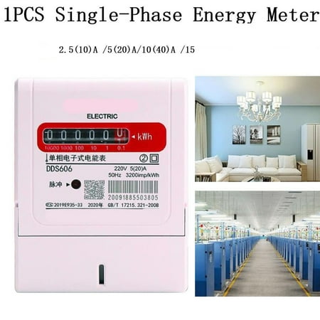 BAMILL Single Phase Electric Energy Meter 4P Counter Display 35mm DIN Rail 220V 50Hz
BAMILL Single Phase Electric Energy Meter 4P Counter Display 35mm DIN Rail 220V 50Hz