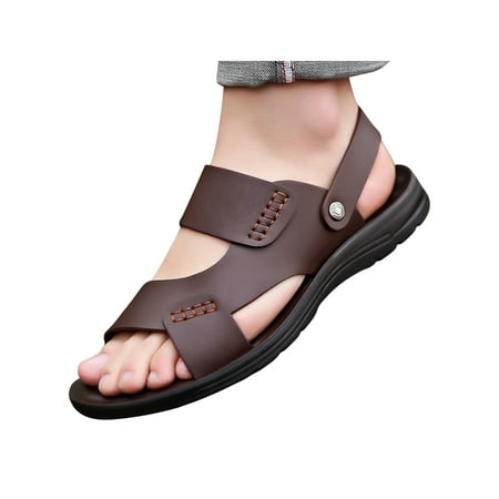 UKAP Men s Beach Shoes Adjustable Strap Slide Sandal Slip On Flat Sandals Casual Slides Mens Summer Lightweight Brown-B 8
UKAP Men s Beach Shoes Adjustable Strap Slide Sandal Slip On Flat Sandals Casual Slides Mens Summer Lightweight Brown-B 8