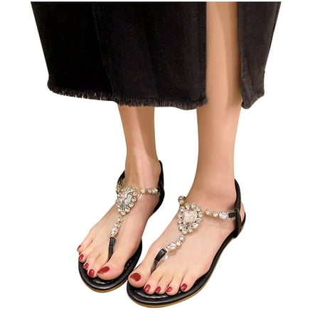 Flip Flops for Women Clearance Bohemia Beach Flat Sandals Ladies Holiday Thong Sandal Low Heel Diamante Toe Post Flats Summer Beach Pool Shoes Size 3-7.5
Flip Flops for Women Clearance Bohemia Beach Flat Sandals Ladies Holiday Thong Sandal Low Heel Diamante Toe Post Flats Summer Beach Pool Shoes Size 3-7.5